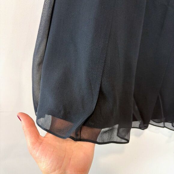 Banana Republic Pleated Silk Mini Skirt With A Wide Silk Waist Band sz 4 - Picture 11 of 11